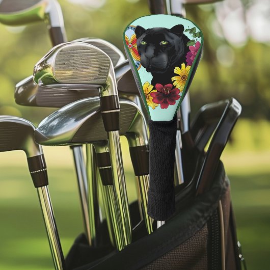 Black Jaguar Portrait Blume Golf Headcover