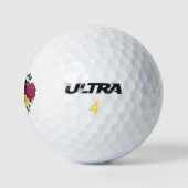 Black Jaguar Portrait Blume Golfball (Logo)