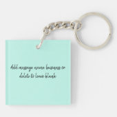 Black Jaguar Portrait Blume Schlüsselanhänger (Rückseite)