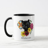 Black Jaguar Portrait Blume Tasse (Links)