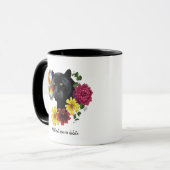 Black Jaguar Portrait Blume Tasse (Vorderseite Links)