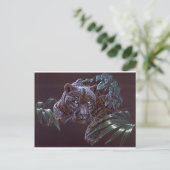 Black Jaguar Postkarte (Stehend Vorderseite)