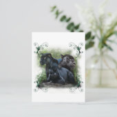 Black Jaguar Postkarte (Stehend Vorderseite)