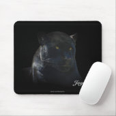 Black Jaguar Wild Cat Animal-Lover Mousepad (Mit Mouse)