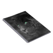 Black Jaguars Emerald Gaze Notizblock (Rechte Seite)