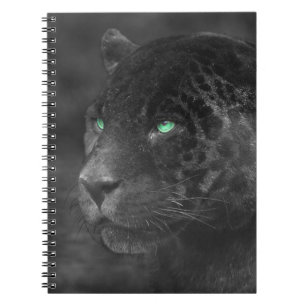 Black Jaguars Emerald Gaze Notizblock