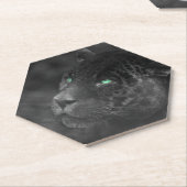 Black Jaguars Emerald Gaze Untersetzer (angewinkelt)