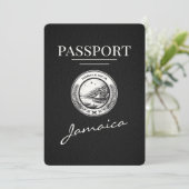 Black Jamaica Passport Save the Date (Stehend Vorderseite)