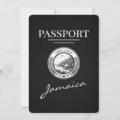 Black Jamaica Passport Save the Date (Vorderseite)
