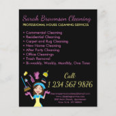 Black Janitorial Maid House Flyer Reinigung (Vorderseite)