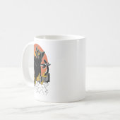 Black Japanese Catzilla Sunset - Klicken Sie auf " Kaffeetasse (Vorderseite Links)