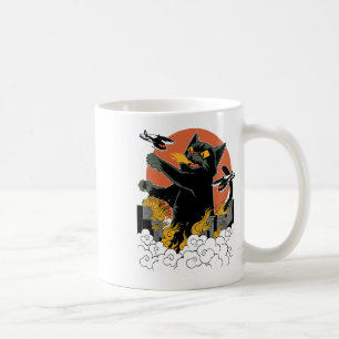 Black Japanese Catzilla Sunset - Klicken Sie auf " Kaffeetasse