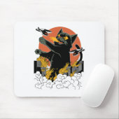 Black Japanese Catzilla Sunset - Klicken Sie auf " Mousepad (Mit Mouse)