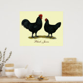 Black Java Chickens Poster (Küche)