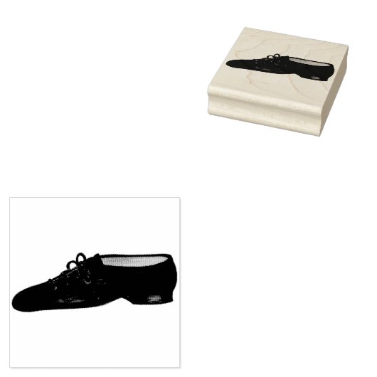 Black Jazz Dance Shoe Teacher Choreograf Gummistempel (Stempel)