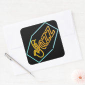 Black Jazz Quadratischer Aufkleber (Umschlag)