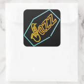 Black Jazz Quadratischer Aufkleber (Tasche)
