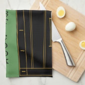 Black Jeans Jacket Funny Kitchen Handtuch Custom T (Viertel Falte)