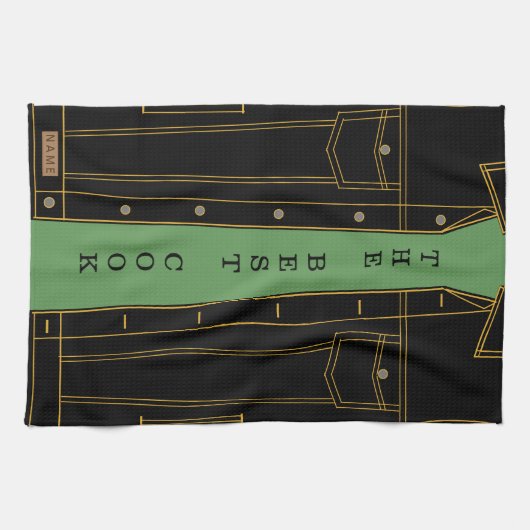 Black Jeans Jacket Funny Kitchen Handtuch Custom T (Horizontal)