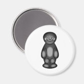 Black Jelly Baby Magnet (Vorderseite/Rückseite)
