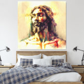 Black Jesus Christ Leinwanddruck (Insitu (Schlafzimmer))