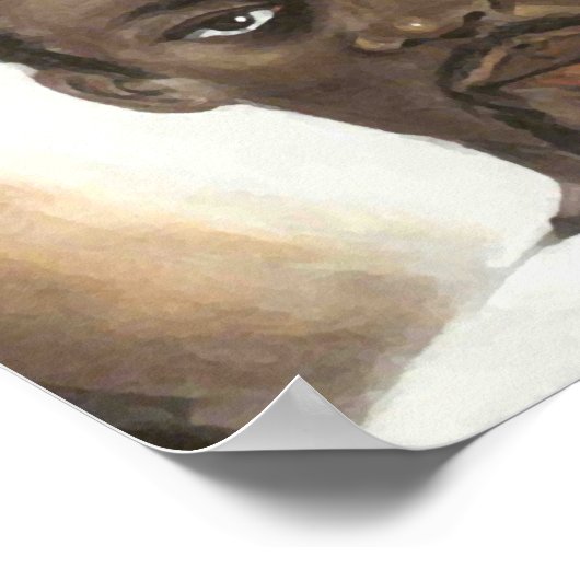 Black Jesus Face Poster (Ecke)