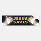 Black JESUS RETTE Autoaufkleber (Vorne)