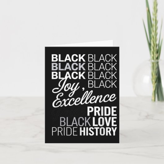 Black Joy Excellence Pride Liebe History - Black p Karte (Vorderseite)