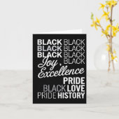 Black Joy Excellence Pride Liebe History - Black p Karte (Gelbe Blume)