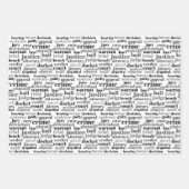 Black Judicial Text Word Cloud on White Geschenkpapier Set (Vorderseite 2)