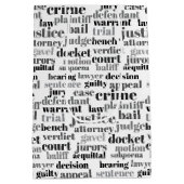 Black Judicial Text Word Cloud on White Mittlere Geschenktüte (Rückseite)