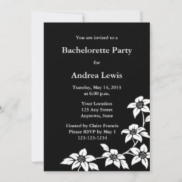 Black Junggeselinnen-Abschied Einladung / Ankündig