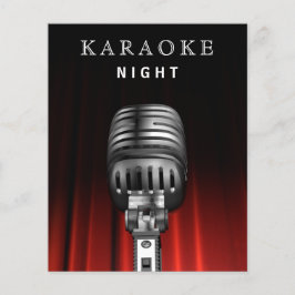 Black Karaoke Night Party Einladung