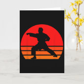 Black Karate Shirt1 Karte (Gelbe Blume)