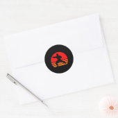 Black Karate Shirt1 Runder Aufkleber (Umschlag)