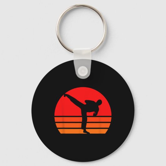 Black Karate Shirt Schlüsselanhänger (Vorderseite)