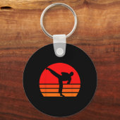 Black Karate Shirt Schlüsselanhänger (Vorderseite)
