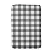 Black Kariert Buffalo Karo Pattern Badematte (Vorderseite Vertikal)