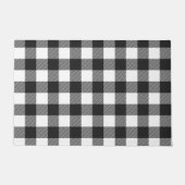 Black Kariert Buffalo Karo Pattern Fußmatte (Vorderseite)