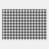 Black Kariert Buffalo Karo Pattern Geschenkpapier Set (Vorderseite)