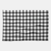 Black Kariert Buffalo Karo Pattern Geschirrtuch (Horizontal)