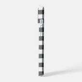 Black Kariert Buffalo Karo Pattern iPhone 15 Hülle (Linke Seite)