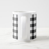 Black Kariert Buffalo Karo Pattern Jumbo-Tasse (Rückseite)
