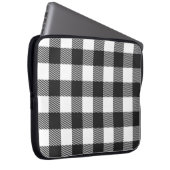 Black Kariert Buffalo Karo Pattern Laptopschutzhülle (Vorne Rechts)