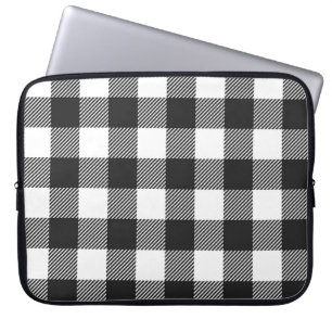 Black Kariert Buffalo Karo Pattern Laptopschutzhülle