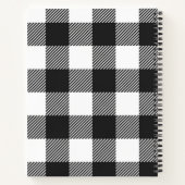Black Kariert Buffalo Karo Pattern Notizblock (Rückseite)