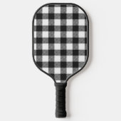 Black Kariert Buffalo Karo Pattern Pickleball Schläger (Vorderseite)