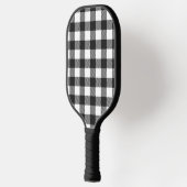 Black Kariert Buffalo Karo Pattern Pickleball Schläger (Links)
