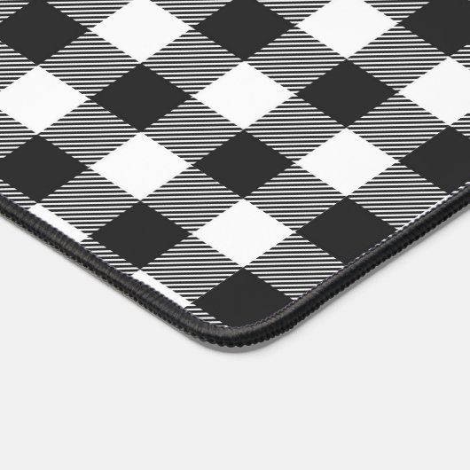 Black Kariert Buffalo Karo Pattern Schreibtischunterlage (Ecke)