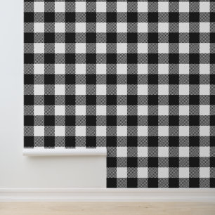 Black Kariert Buffalo Karo Pattern Tapete
